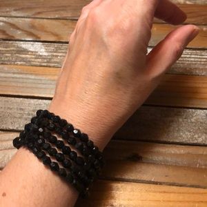 Black bead bracelet